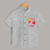 Dandiya Vibes Only Shirt | Custom Baby Shirt for Garba and Navratri - GREY - 0 - 6 Months Old (Chest 23")