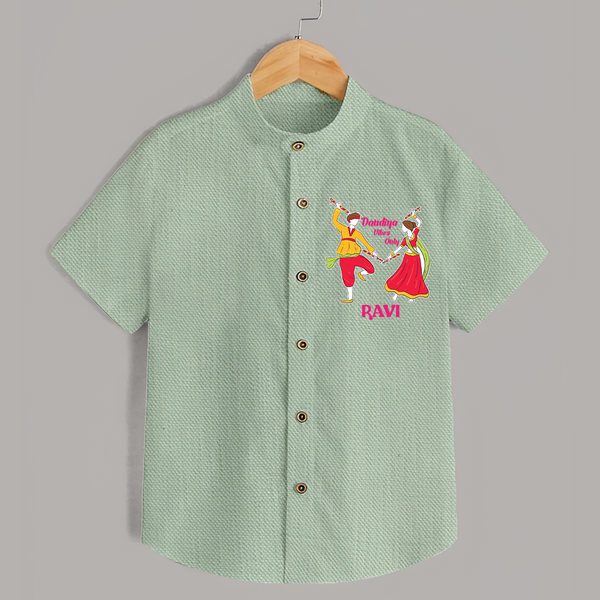 Dandiya Vibes Personalized Shirt - MINT GREEN - 0 - 6 Months Old (Chest 23")