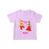 Dandiya Night Celebration Personalized T Shirt - LILAC - 0-5 Months Old (Chest 17")