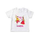 Dandiya Vibes Only T-shirt | Custom Baby T-shirt for Garba and Navratri - WHITE - 0-5 Months Old (Chest 17")