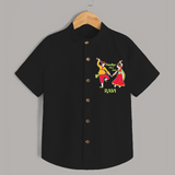 Dandiya Vibes Personalized Shirt - BLACK - 0 - 6 Months Old (Chest 23")