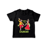 Dandiya Vibes Only T-shirt | Custom Baby T-shirt for Garba and Navratri - BLACK - 0-5 Months Old (Chest 17")