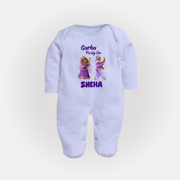 Dandiya Vibes Couple Personalized Full Body Suit - BABY BLUE - New Born (Chest 7.5")
