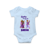 Dandiya Vibes Couple Personalized Romper - BABY BLUE - New Born (Chest 14")