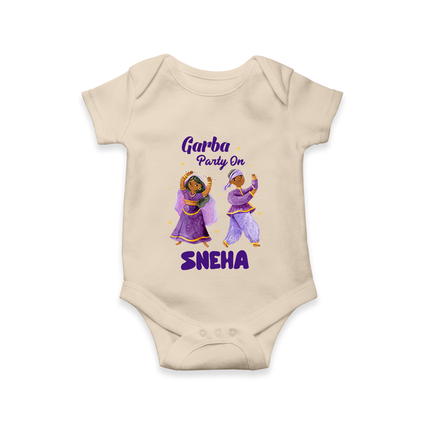 Dandiya Vibes Couple Personalized Romper - IVORY - New Born (Chest 14")