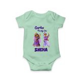 Dandiya Vibes Couple Personalized Romper - MINT GREEN - New Born (Chest 14")