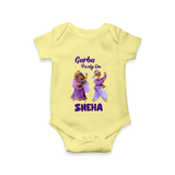 Dandiya Vibes Couple Personalized Romper - PASTEL YELLOW - New Born (Chest 14")