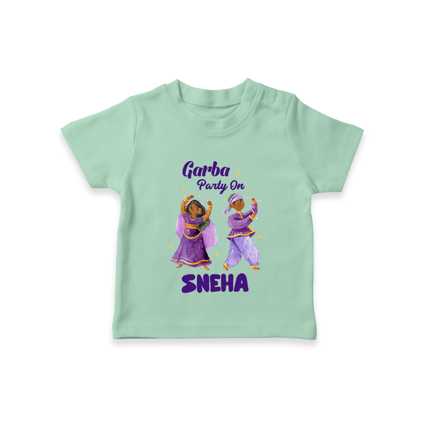 Dandiya Vibes Couple Personalized T Shirt  - MINT GREEN - 0-5 Months Old (Chest 17")