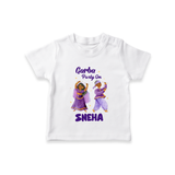 Dandiya Vibes Couple Personalized T Shirt  - WHITE - 0-5 Months Old (Chest 17")
