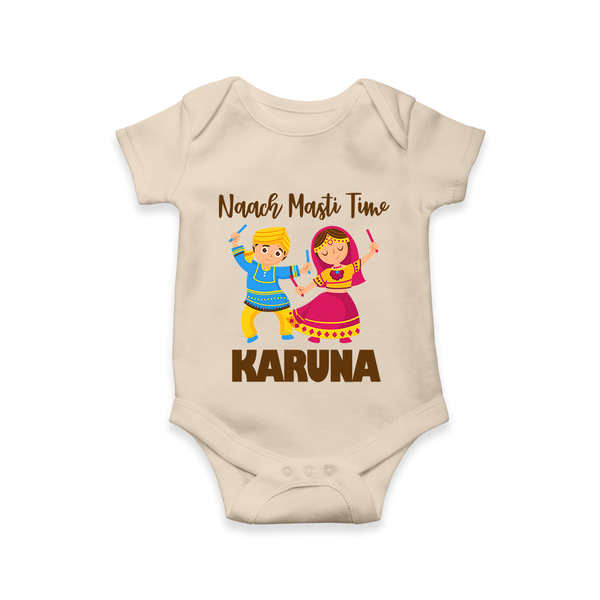 Garba Party On Personalized Romper - IVORY - New Born (Chest 14")