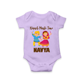 Naach Masti Time Romper/Onesie | Custom Baby Romper/Onesie for Little Dancers - LILAC - New Born (Chest 14")