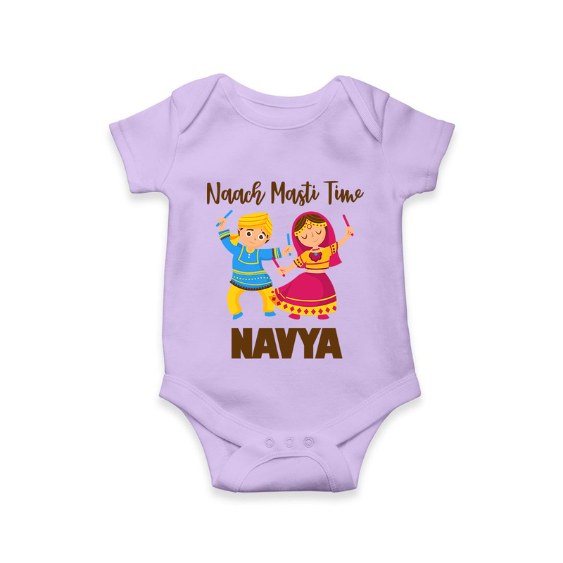 Naach Masti Time Romper/Onesie | Custom Baby Romper/Onesie for Little Dancers - LILAC - New Born (Chest 14")