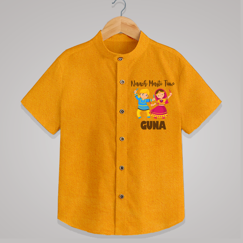 Naach Masti Time Shirt | Custom Baby Shirt for Little Dancers - CHROME YELLOW - 0 - 6 Months Old (Chest 23")