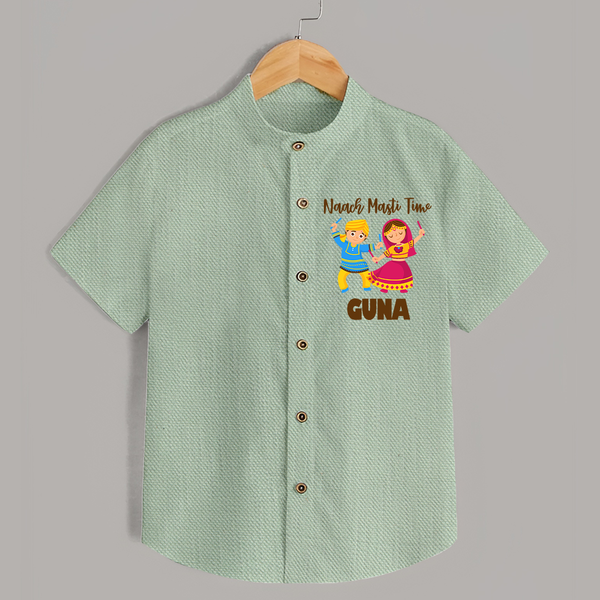 Naach Masti Time Shirt | Custom Baby Shirt for Little Dancers - MINT GREEN - 0 - 6 Months Old (Chest 23")