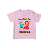 Garba Party On Personalized T Shirt - BABY PINK - 0-5 Months Old (Chest 17")