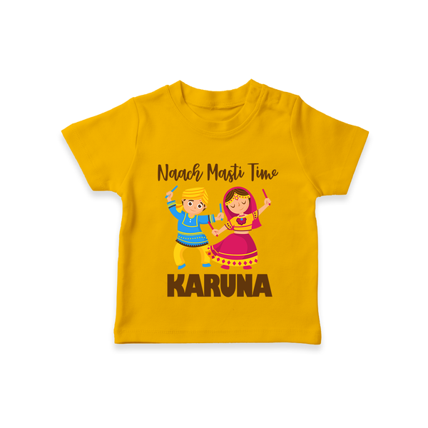 Garba Party On Personalized T Shirt - CHROME YELLOW - 0-5 Months Old (Chest 17")