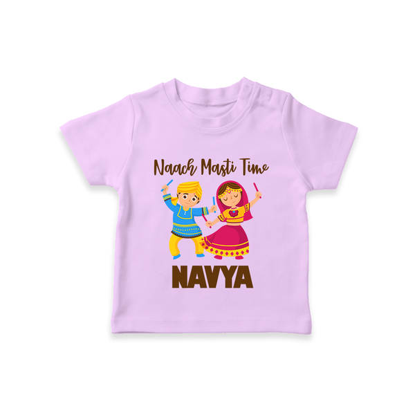 Naach Masti Time T-shirt | Custom Baby T-shirt for Little Dancers - LILAC - 0-5 Months Old (Chest 17")