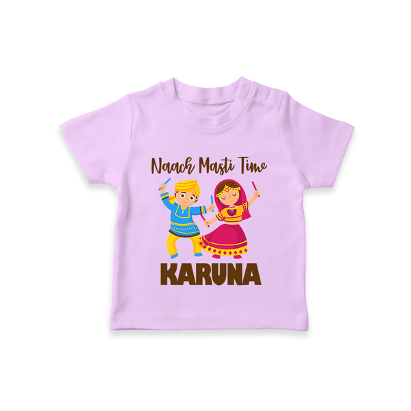 Garba Party On Personalized T Shirt - LILAC - 0-5 Months Old (Chest 17")