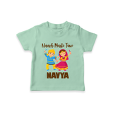 Naach Masti Time T-shirt | Custom Baby T-shirt for Little Dancers - MINT GREEN - 0-5 Months Old (Chest 17")