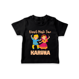 Garba Party On Personalized T Shirt - BLACK - 0-5 Months Old (Chest 17")