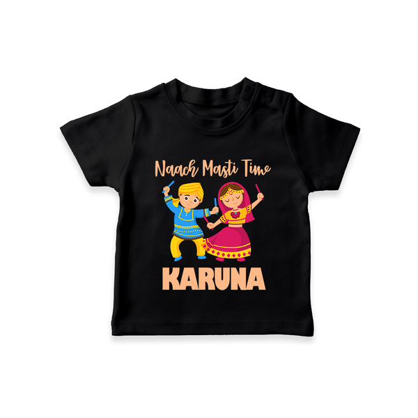 Garba Party On Personalized T Shirt - BLACK - 0-5 Months Old (Chest 17")