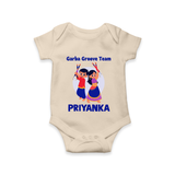 Garba Groove Team Romper/Onesie | Personalized Baby Romper/Onesie for Festival Fun - IVORY - New Born (Chest 14")