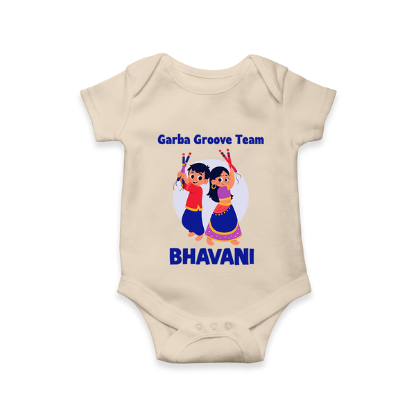 Nach Masti Time Garba Personalized Romper - IVORY - New Born (Chest 14")