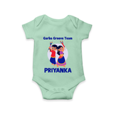 Garba Groove Team Romper/Onesie | Personalized Baby Romper/Onesie for Festival Fun - MINT GREEN - New Born (Chest 14")