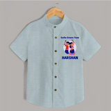 Garba Groove Team Shirt | Personalized Baby Shirt for Festival Fun - ARCTIC BLUE - 0 - 6 Months Old (Chest 23")