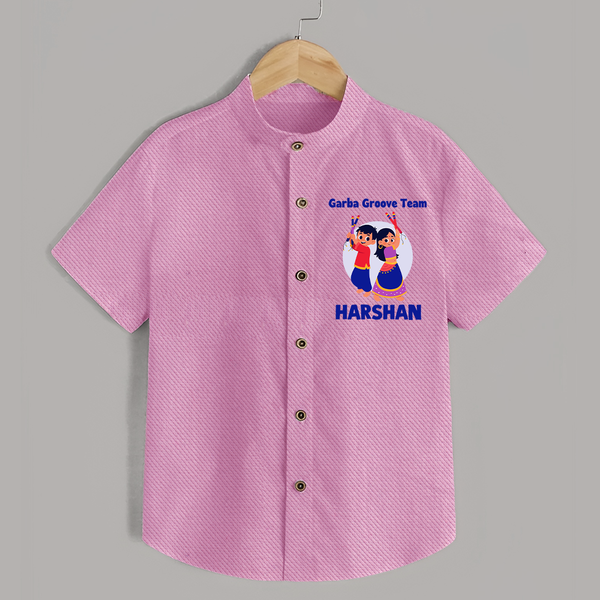 Garba Groove Team Shirt | Personalized Baby Shirt for Festival Fun - BABY PINK - 0 - 6 Months Old (Chest 23")