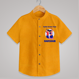 Garba Groove Team Shirt | Personalized Baby Shirt for Festival Fun - CHROME YELLOW - 0 - 6 Months Old (Chest 23")