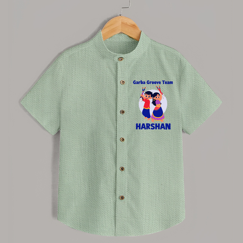 Garba Groove Team Shirt | Personalized Baby Shirt for Festival Fun - MINT GREEN - 0 - 6 Months Old (Chest 23")