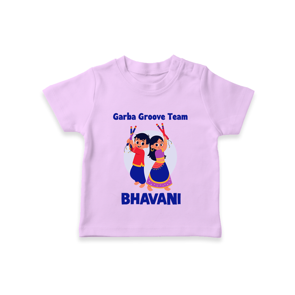 Nach Masti Time Garba Personalized T Shirt - LILAC - 0-5 Months Old (Chest 17")