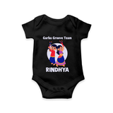 Garba Groove Team Romper/Onesie | Personalized Baby Romper/Onesie for Festival Fun - BLACK - New Born (Chest 14")