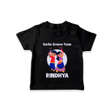 Garba Groove Team T-shirt | Personalized Baby T-shirt for Festival Fun - BLACK - 0-5 Months Old (Chest 17")