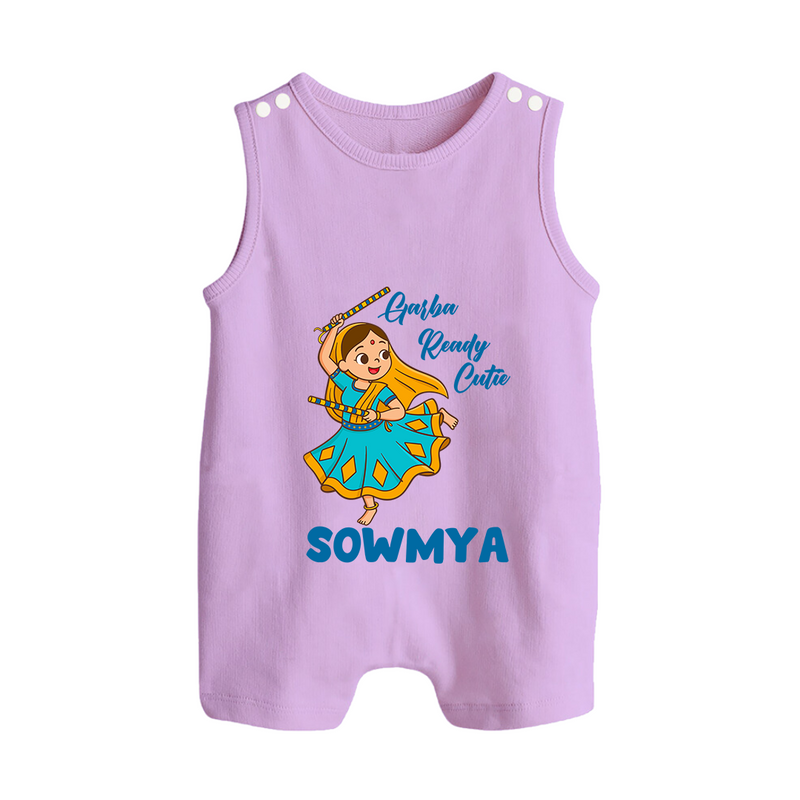 Garba Ready Cutie Romper suit/sleeveless romper | Custom Baby Romper suit/sleeveless romper for Garba and Navratri - LILAC - 0 - 5 Months Old (Chest 18")