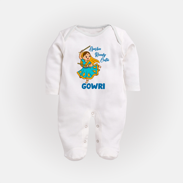 Garba Groove Team Personalized Full Body Suit - WHITE - New Born (Chest 7.5")