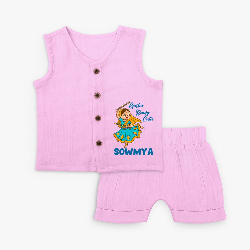 Garba Ready Cutie Jabla Set | Custom Baby Jabla Set for Garba and Navratri - BABY PINK - 0 - 3 Months Old (Chest 9.8")