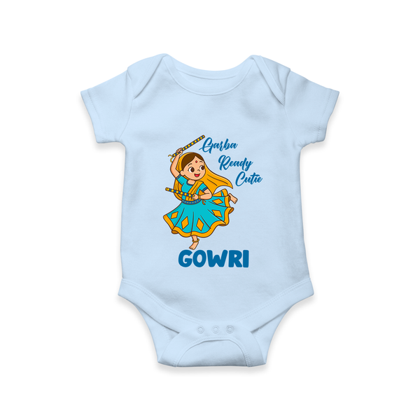 Garba Groove Team Personalized Romper - BABY BLUE - New Born (Chest 14")