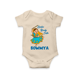 Garba Ready Cutie Romper/Onesie | Custom Baby Romper/Onesie for Garba and Navratri - IVORY - New Born (Chest 14")