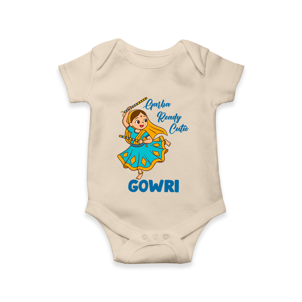 Garba Groove Team Personalized Romper - IVORY - New Born (Chest 14")