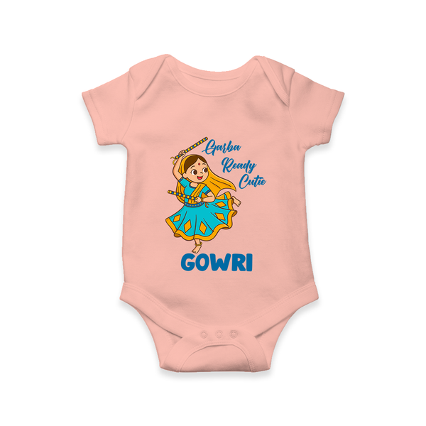 Garba Groove Team Personalized Romper - PEACH - New Born (Chest 14")