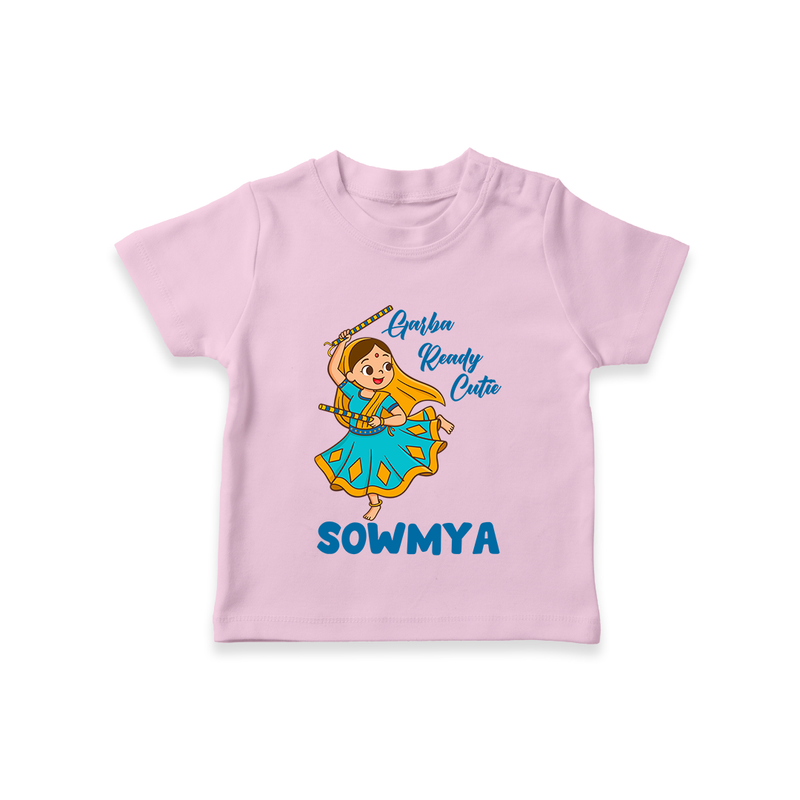 Garba Ready Cutie T-shirt | Custom Baby T-shirt for Garba and Navratri - BABY PINK - 0-5 Months Old (Chest 17")
