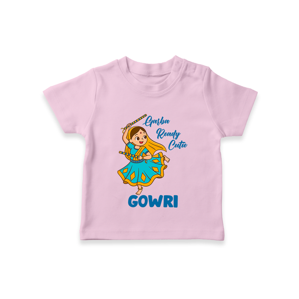 Garba Groove Team Personalized T Shirt - BABY PINK - 0-5 Months Old (Chest 17")
