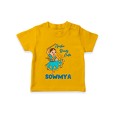 Garba Ready Cutie T-shirt | Custom Baby T-shirt for Garba and Navratri - CHROME YELLOW - 0-5 Months Old (Chest 17")