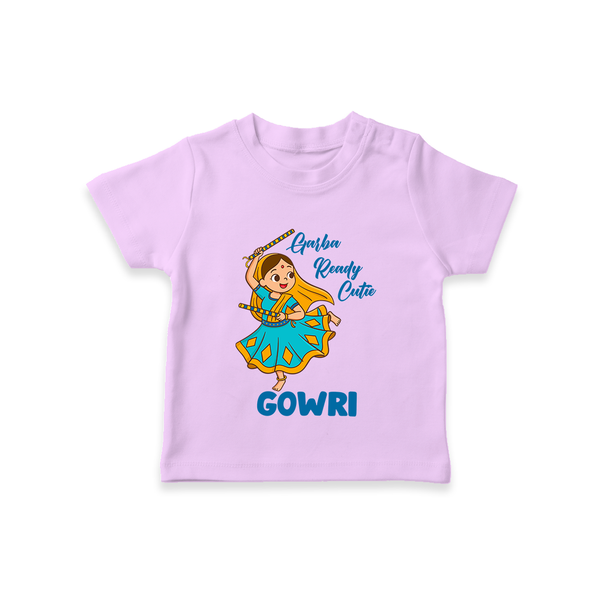Garba Groove Team Personalized T Shirt - LILAC - 0-5 Months Old (Chest 17")