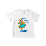 Garba Groove Team Personalized T Shirt - WHITE - 0-5 Months Old (Chest 17")