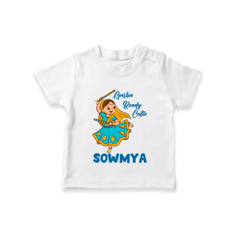 Garba Ready Cutie T-shirt | Custom Baby T-shirt for Garba and Navratri - WHITE - 0-5 Months Old (Chest 17")