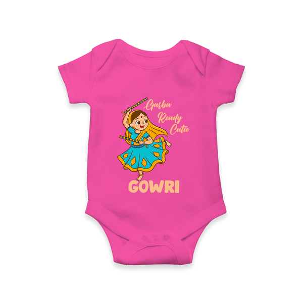 Garba Groove Team Personalized Romper - HOT PINK - New Born (Chest 14")
