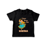 Garba Ready Cutie T-shirt | Custom Baby T-shirt for Garba and Navratri - BLACK - 0-5 Months Old (Chest 17")